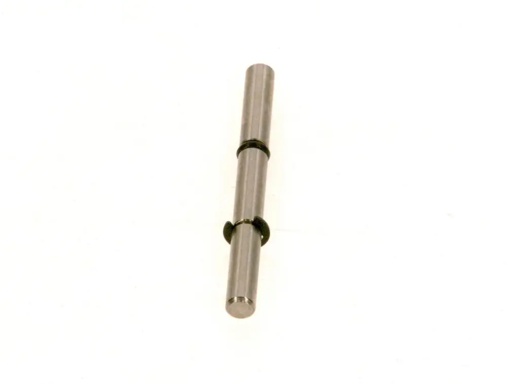 Silberner Metallstift mit zwei schwarzen Ringen, gerades Design, geeignet für Anwendungen in Bosch Produkten.